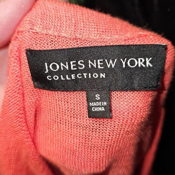 NWT Jones New York Womens Melon Linen Blend Cardigan Sweater Small - Picture 4 of 6